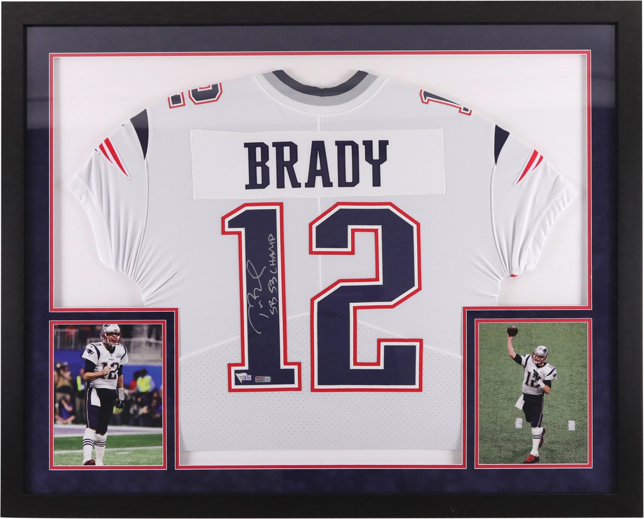 - Tom Brady "Super Bowl 53 Champ" New England Patriots Signed Jersey Display (Fanatics & Tristar)