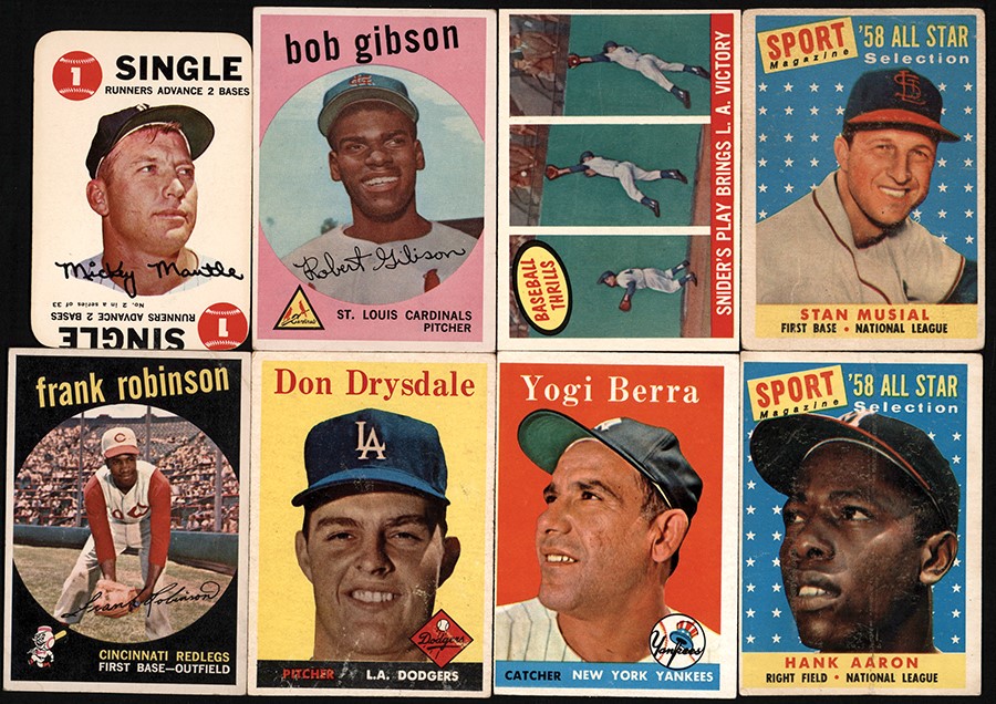 - 1911-1968 Baseball Hall of Fame & Star Card Collection (925+) w/PSA