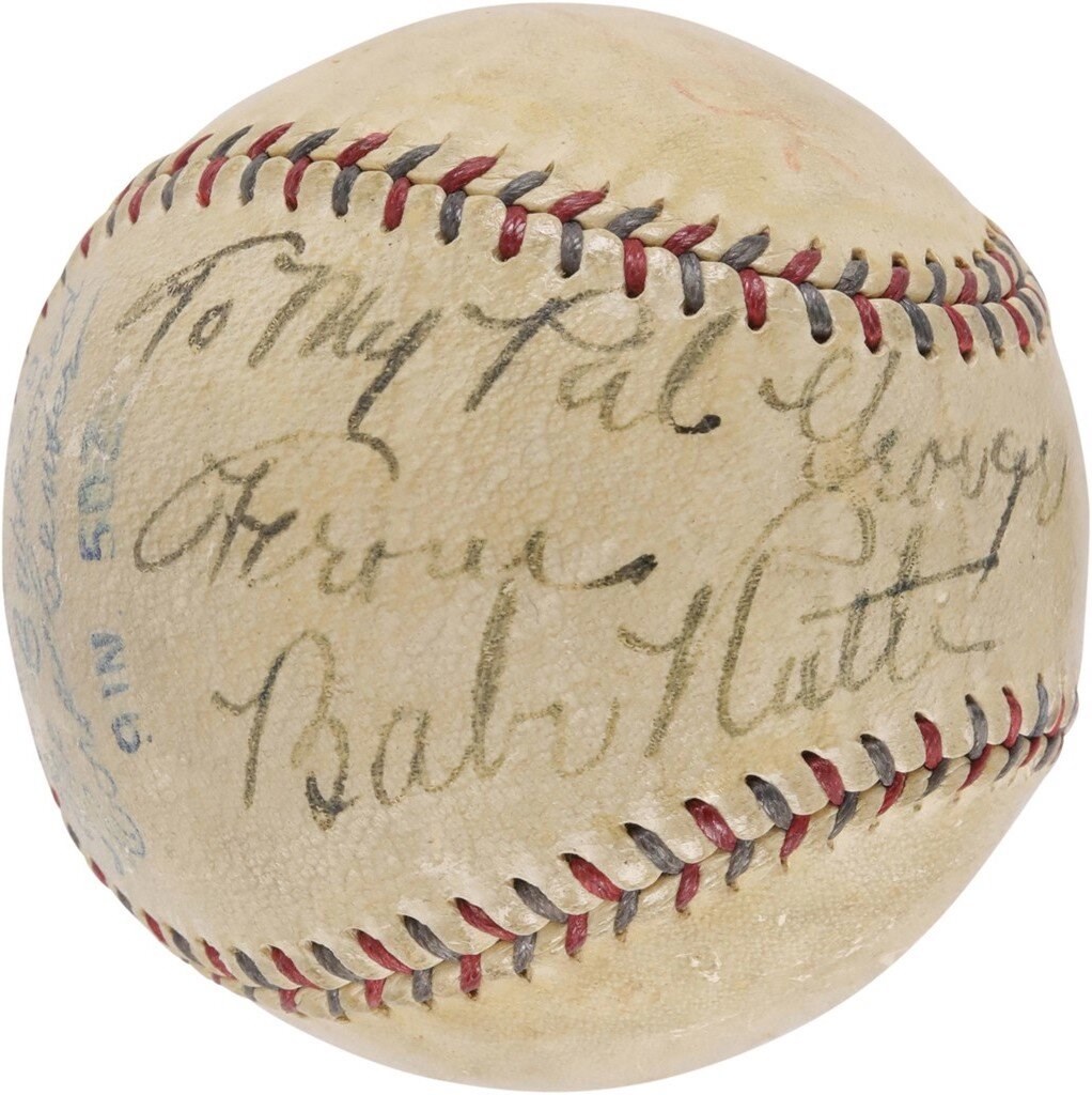 - Circa 1932 Babe Ruth "Double" Signed Baseball (PSA)