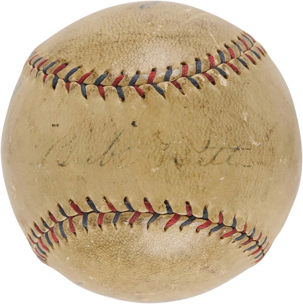- Circa 1926 Babe Ruth, Mickey Mantle, & Hank Aaron Signed Baseball (PSA)