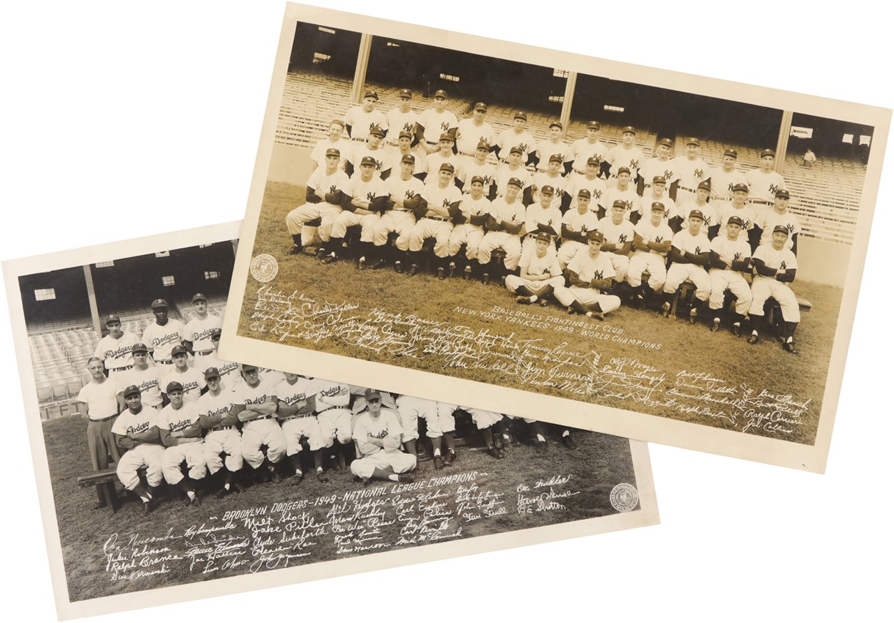 - 1949 Brooklyn Dodgers and New York Yankees Oversized Team Photographs