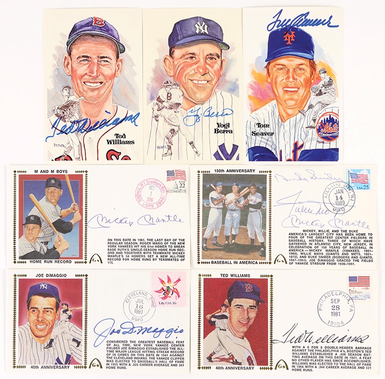 - Vast Collection of Signed Perez-Steele Postcards and First Day Covers w/Many Deceased Hall of Famers (197)