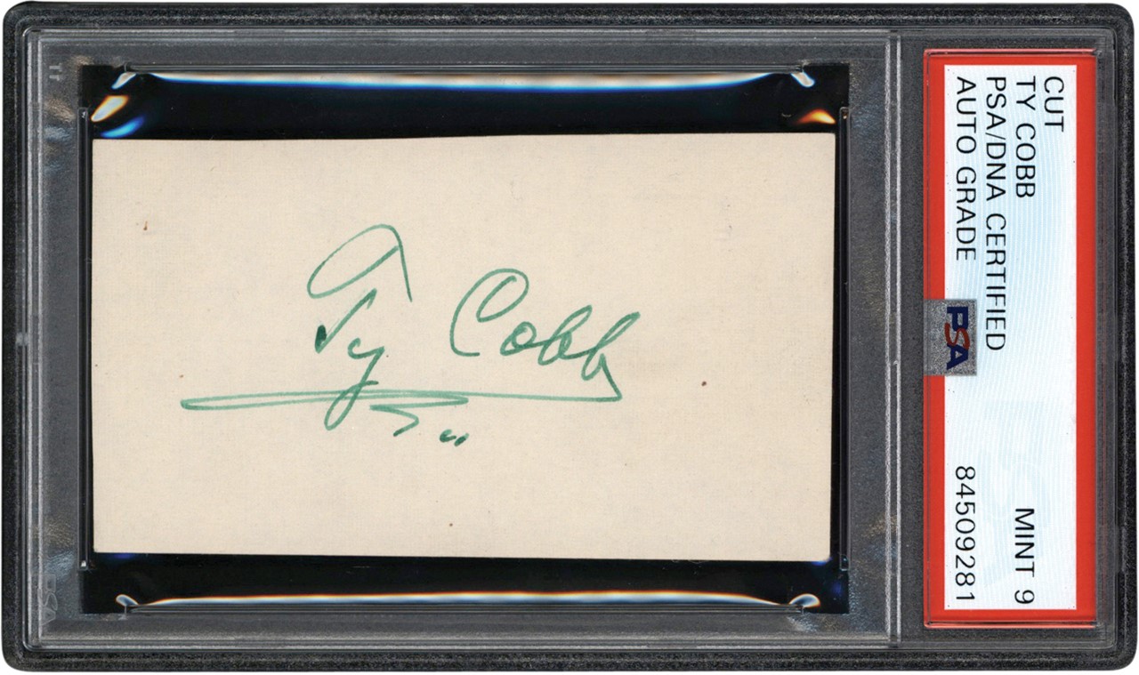 - Ty Cobb High Grade Signature (PSA MINT 9)