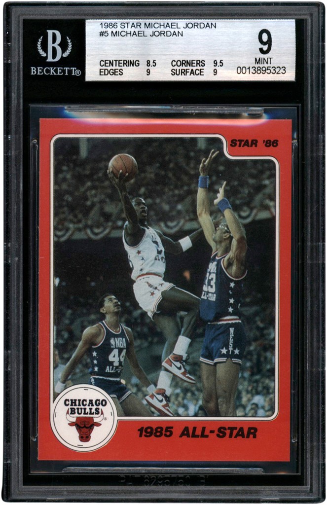 Basketball Cards - 1986 Star #5 Michael Jordan BGS MINT 9