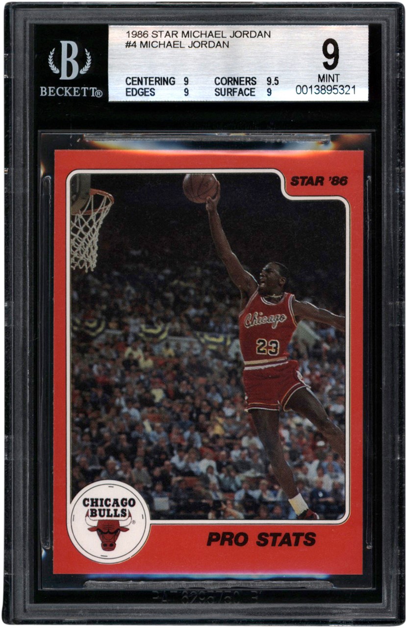 Basketball Cards - 1986 Star #4 Michael Jordan BGS MINT 9