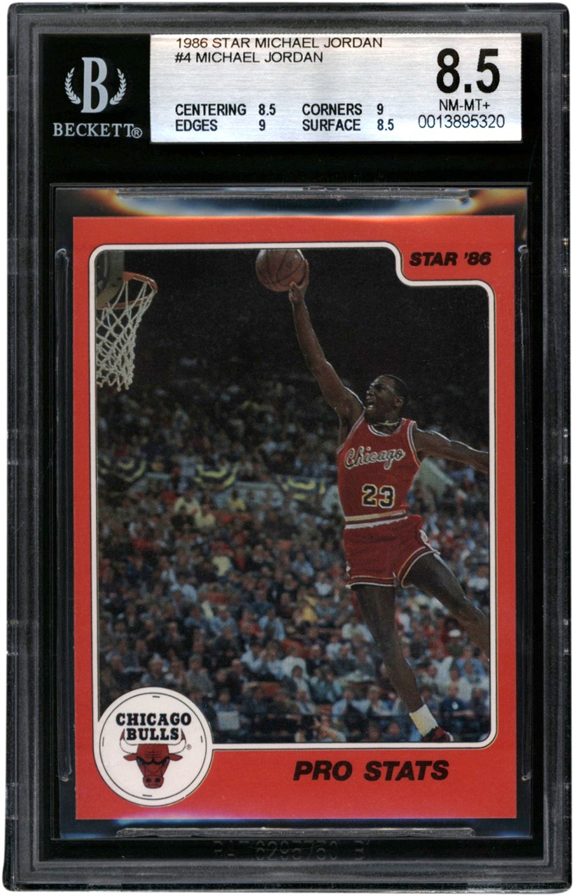 Basketball Cards - 1986 Star #4 Michael Jordan BGS NM-MT+ 8.5
