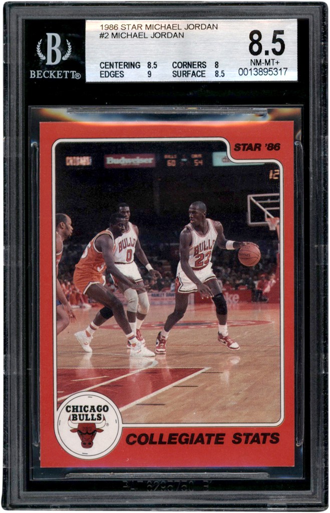 - 1986 Star Co. Basketball #2 Michael Jordan BGS NM-MT+ 8.5