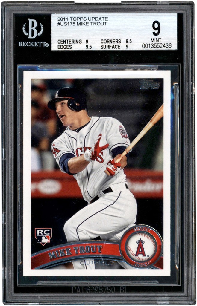 2011 Topps Update #US175 Mike Trout Rookie BGS MINT 9