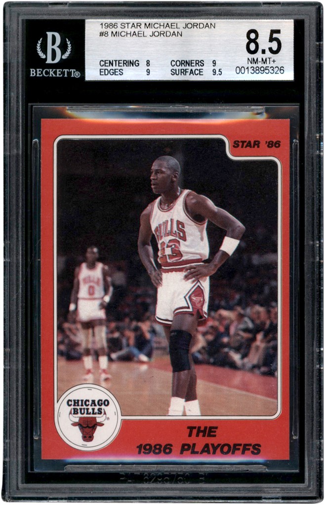 Basketball Cards - 1986 Star Co. Basketball #8 Michael Jordan BGS NM-MT+ 8.5
