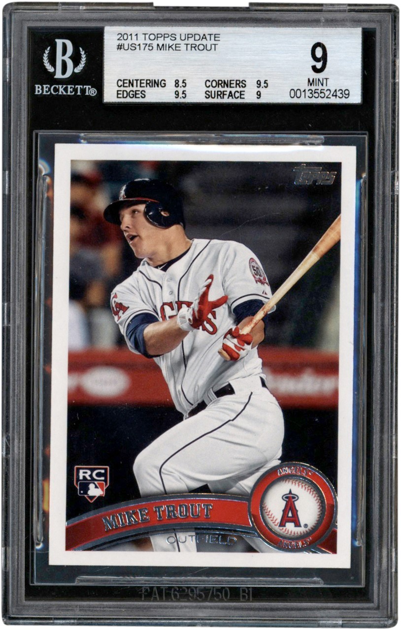 - 2011 Topps Update #US175 Mike Trout Rookie BGS MINT 9