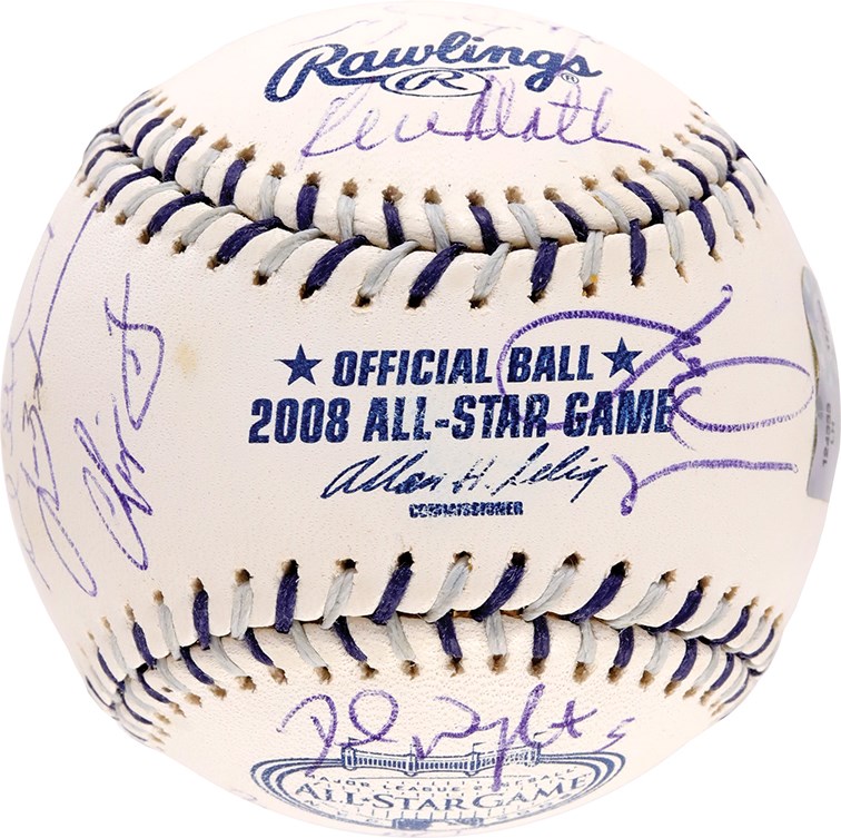 Baseball Autographs - 2008 National League All Star Team Signed Baseball (MLB)