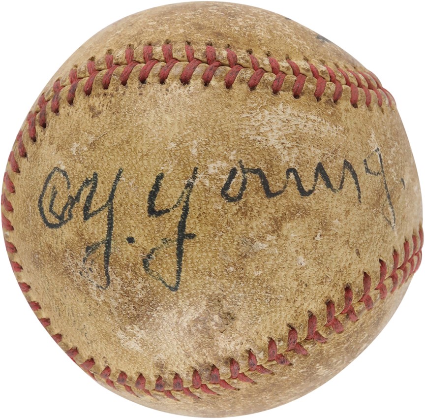 - Cy Young "Single" Signed Baseball (PSA)