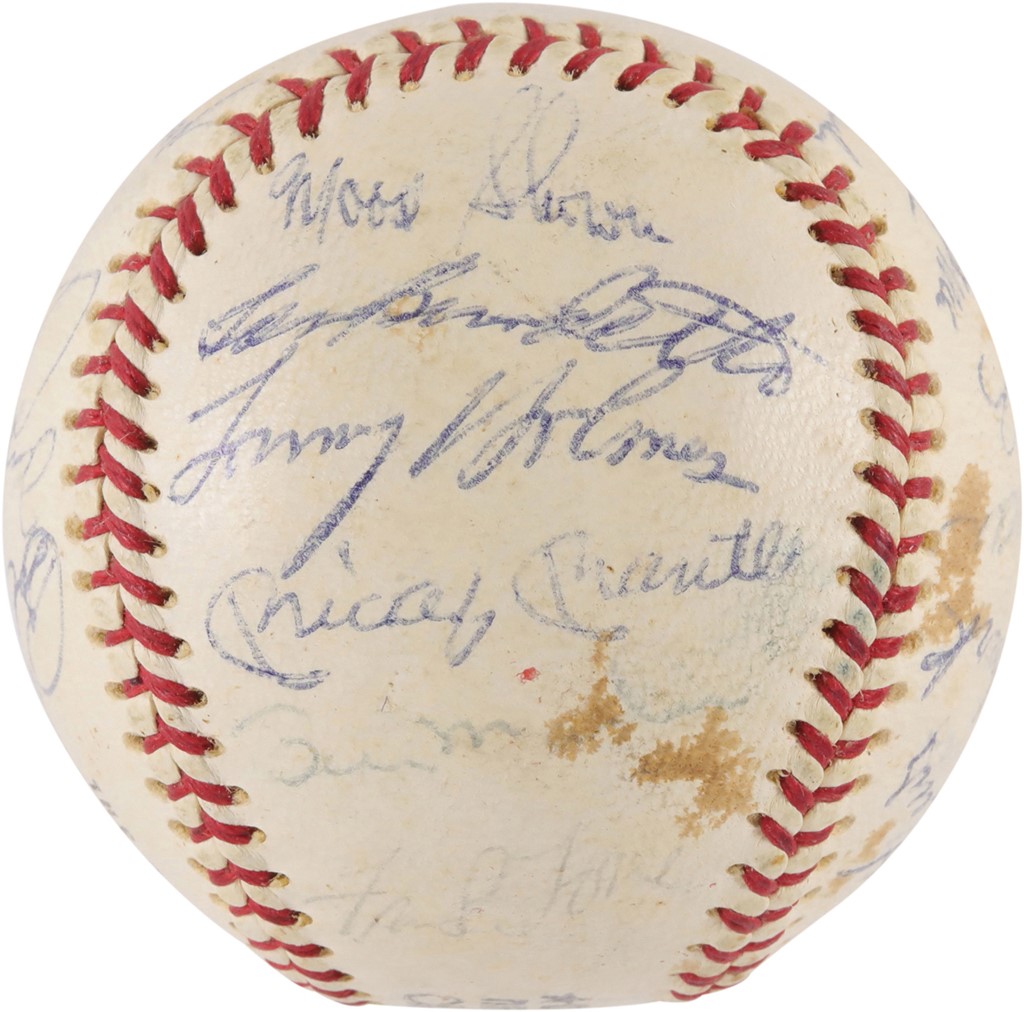 - 1957 New York Yankees & Milwaukee Braves "World Series" Team-Signed Baseball