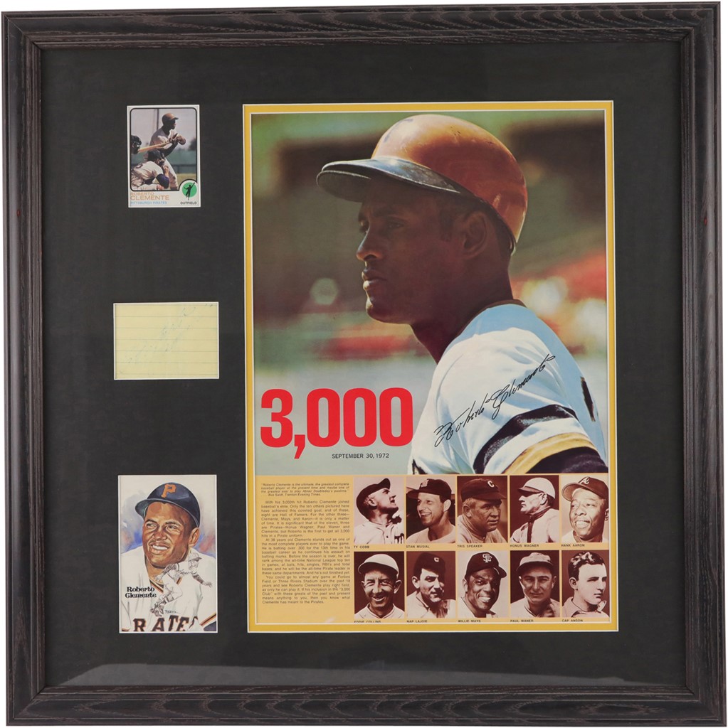 Clemente and Pittsburgh Pirates - Roberto Clemente Signature Display (PSA)