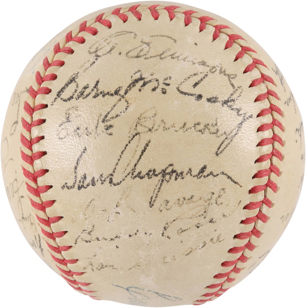 - 1947 Philadelphia Athletics Team-Signed Baseball (PSA)