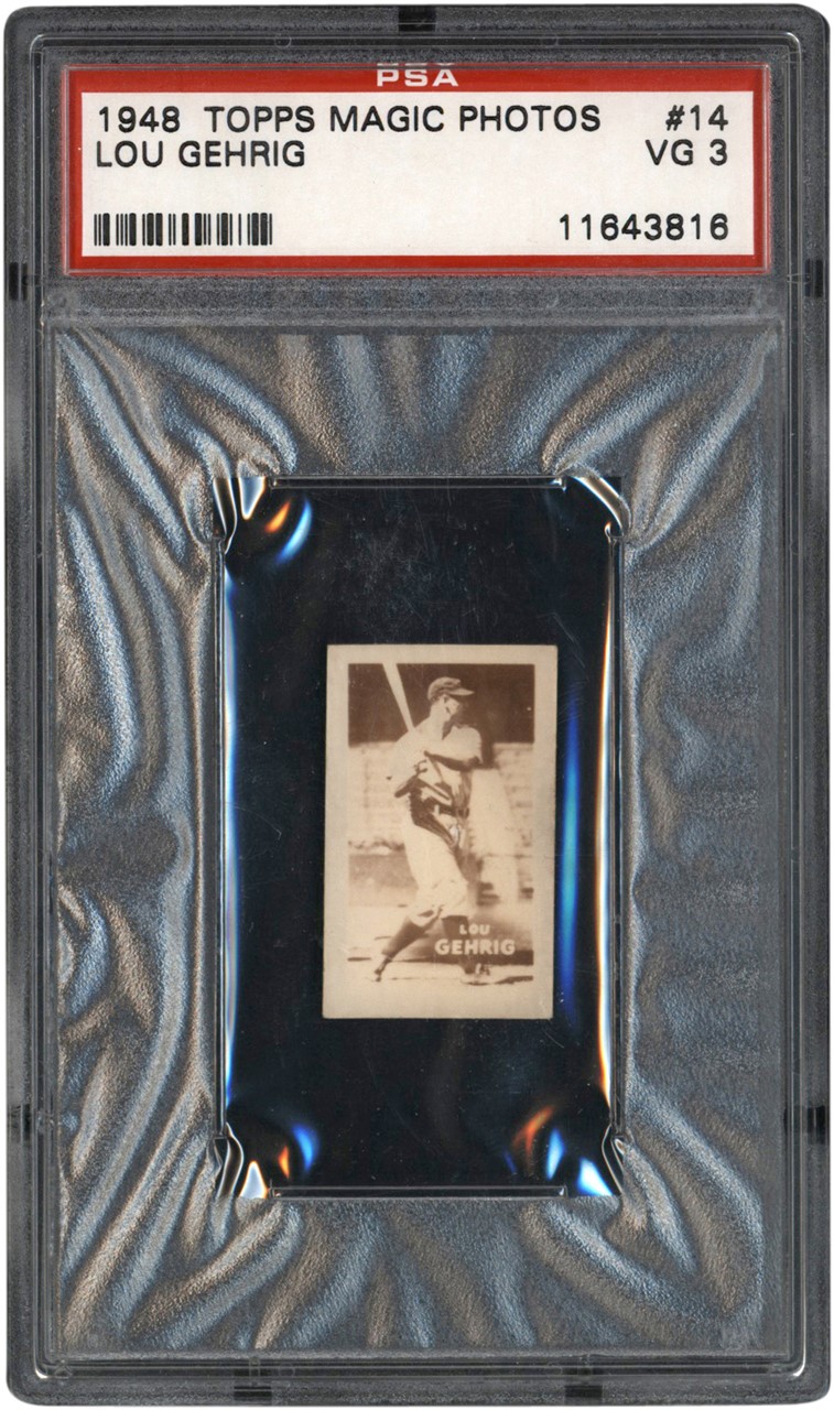 - 1948 Topps Magic Lou Gehrig Card PSA VG 3