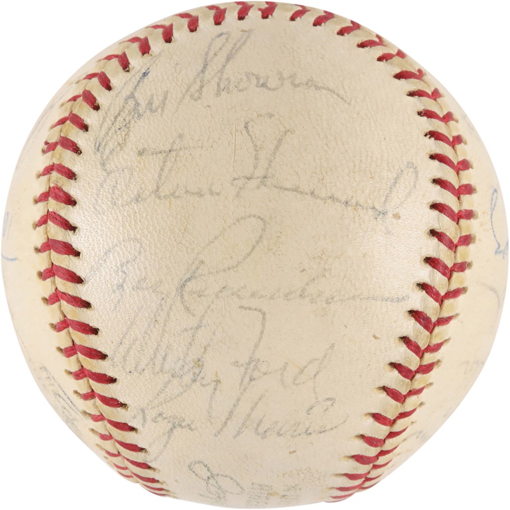 - 1961 World Champion New York Yankees Team-Signed Baseball (Wally Moses Letter)