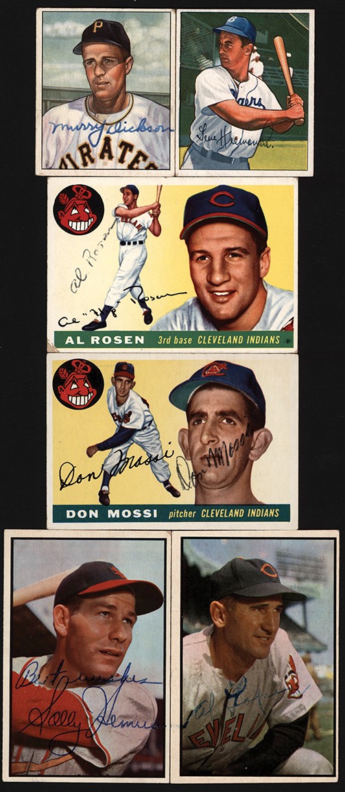 - 1944-1958 Topps & Bowman Signed Card Collection (16)