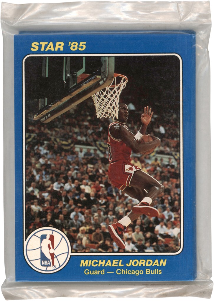 - 1984-1985 Star Co. Basketball Court Kings 5x7 Sealed Bag w/Michael Jordan