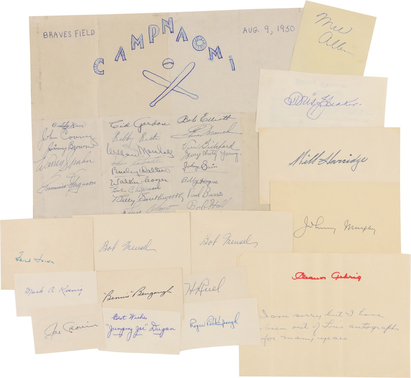 - Hall of Famers and Stars Autograph Collection (46) w/Tris Speaker