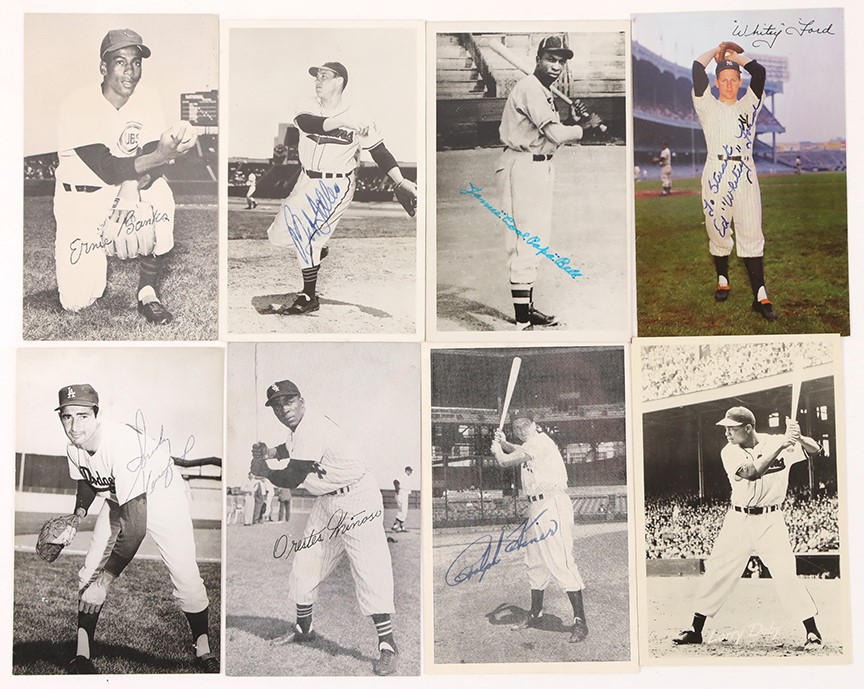 - Vintage Hall of Famers and Stars Postcard Collection with (89) Signed (110+ Total)