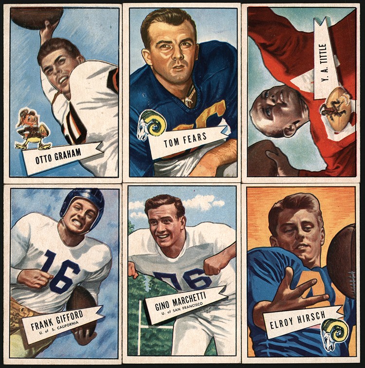 - 1952 Bowman Football Small Card Collection (73) w/Gifford Rookie