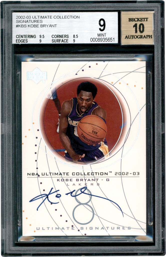 - 2002-03 Ultimate Collection Signatures #KBS Kobe Bryant Autograph BGS MINT 9 - Auto 10