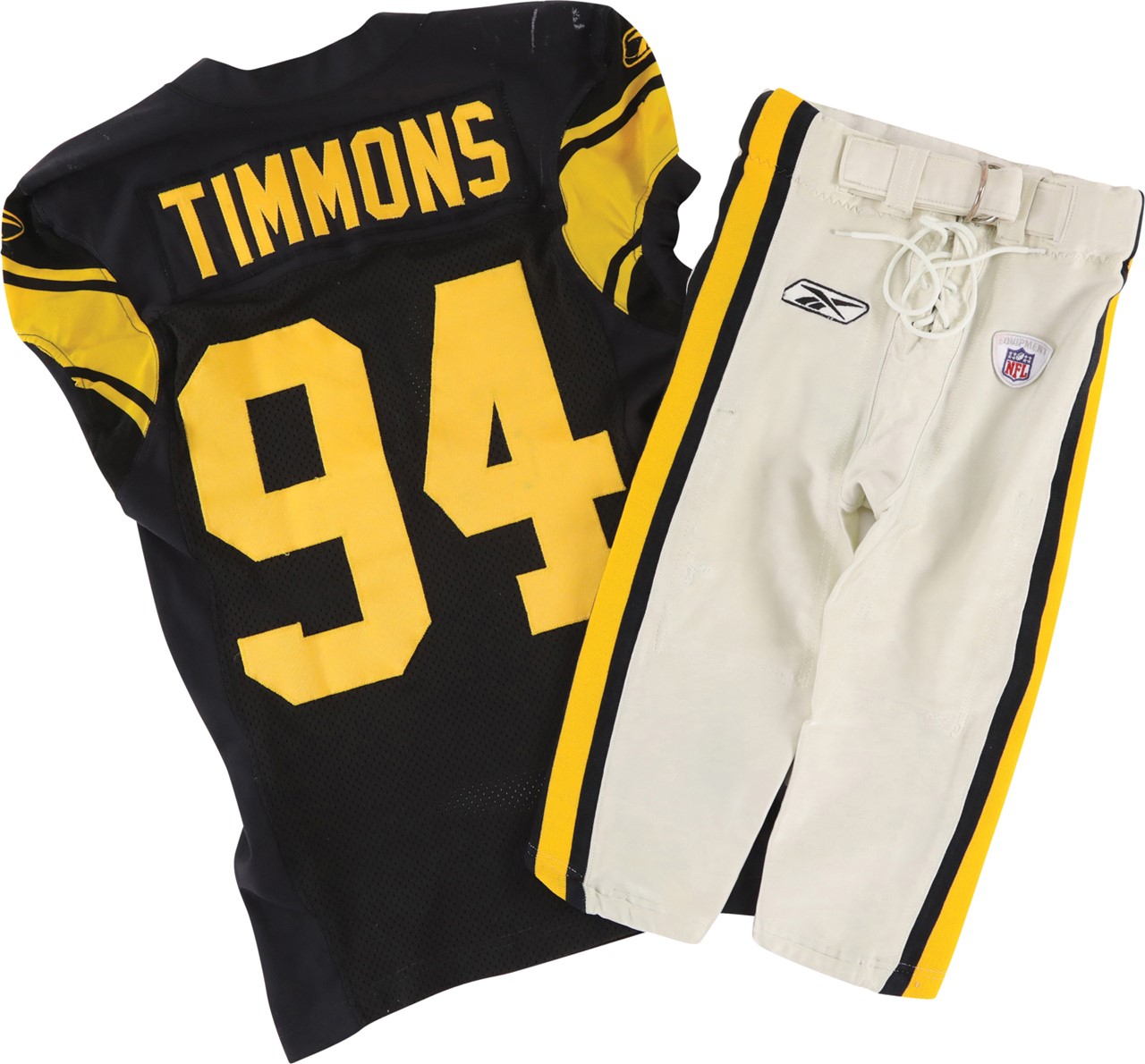 - 2008-11 Lawrence Timmons Pittsburgh Steelers Game Worn Throwback Jersey with Pants - Worn in Three Seasons! (Photo-Matched & Steelers LOA)