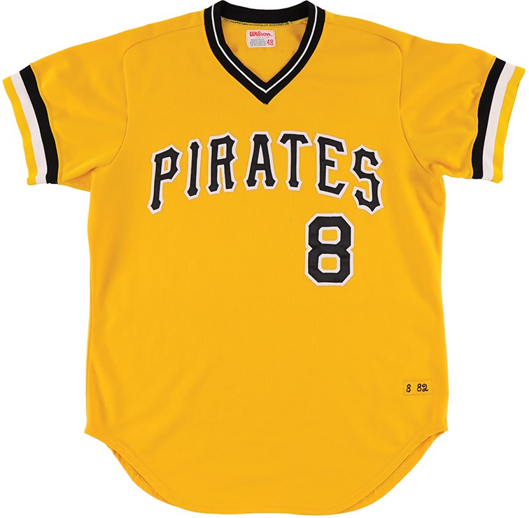 Clemente and Pittsburgh Pirates - 1982 Willie Stargell Pittsburgh Pirates Game Worn Jersey