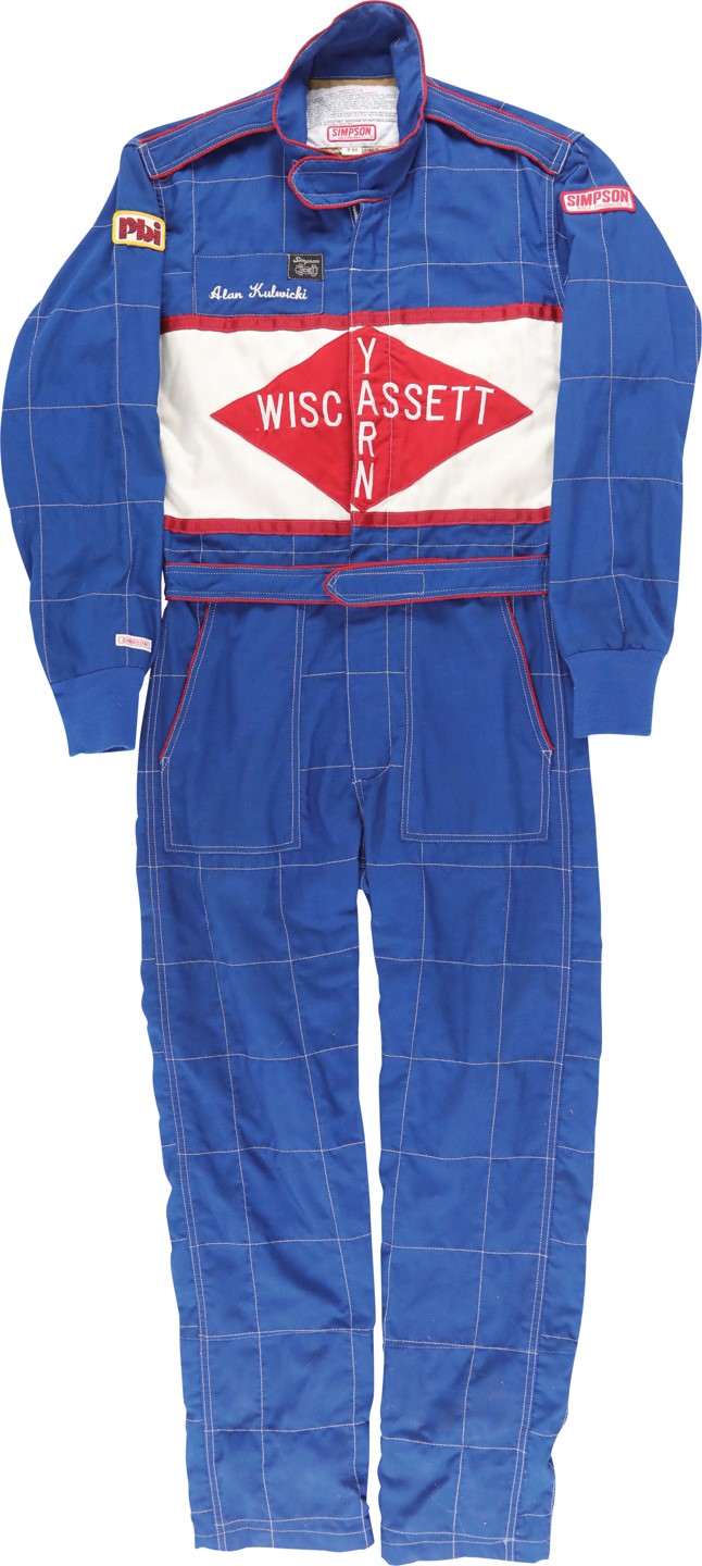 Olympics and All Sports - Rare 1989 Alan Kulwicki Nascar Race Worn Suit
