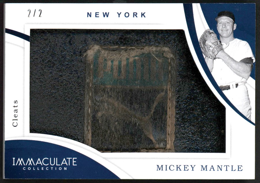Modern Sports Cards - 2020 Panini Immaculate Collection #J-MM Mickey Mantle Game Used Cleat 2/2