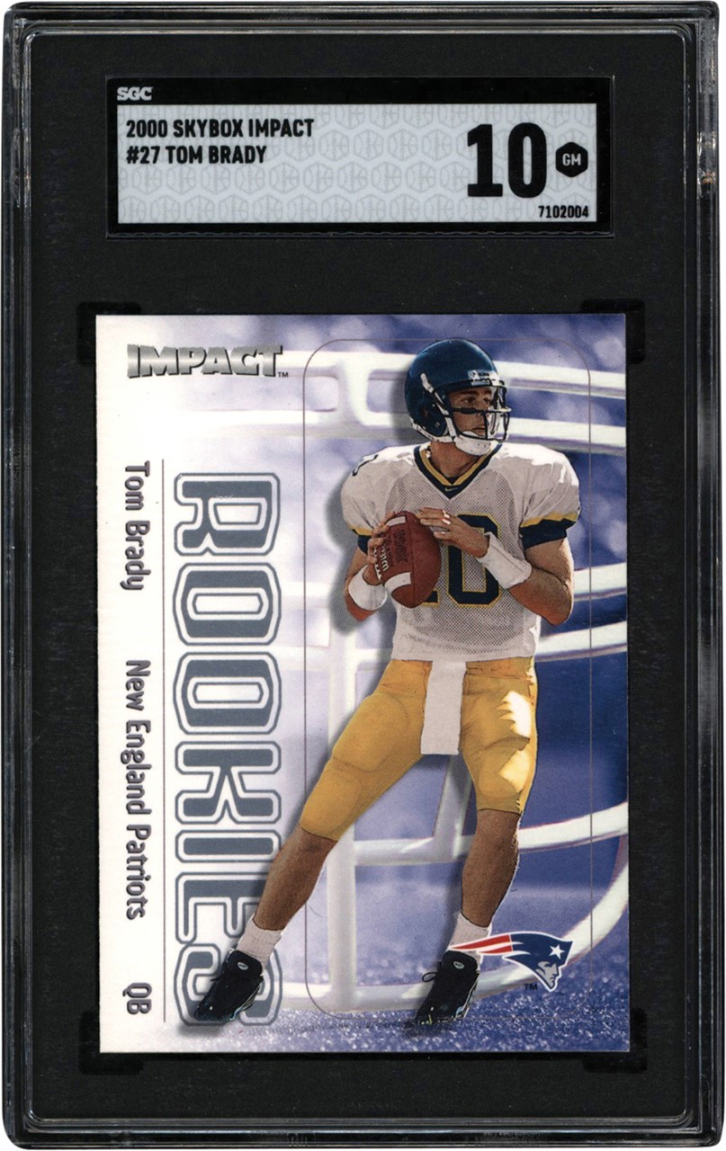 Modern Sports Cards - 000 SkyBox Impact #27 Tom Brady Rookie SGC GEM MINT 10