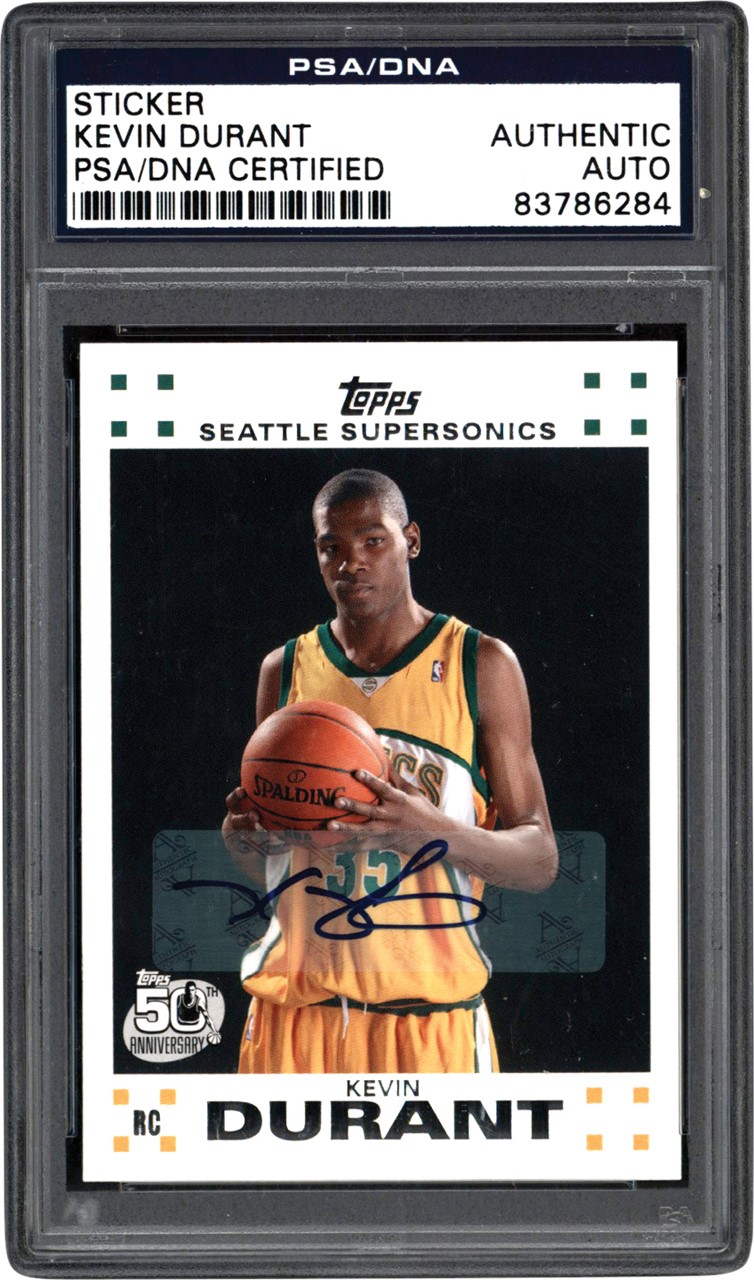 Modern Sports Cards - 2007-08 Topps Rookie Set #2 Kevin Durant Autograph Rookie PSA
