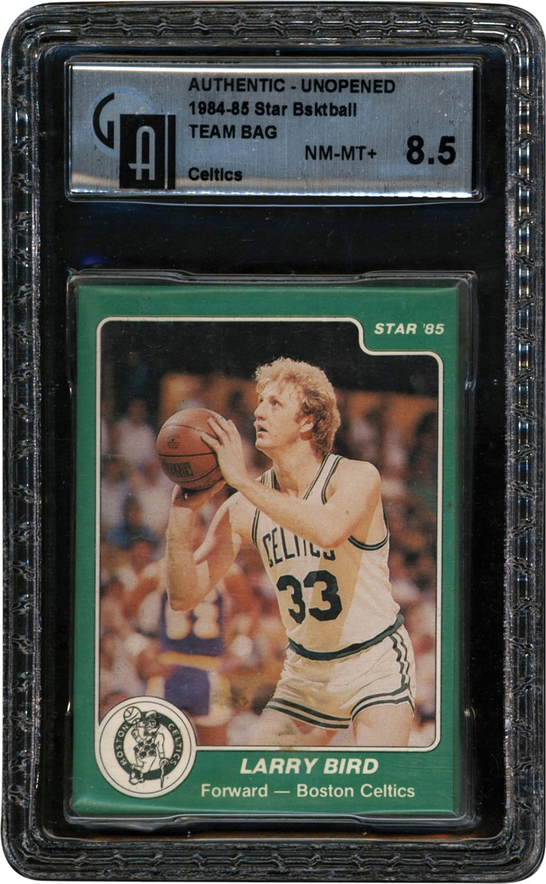 Modern Sports Cards - 1984-85 Star Basketball Boston Celtics Team Bag GAI 8.5