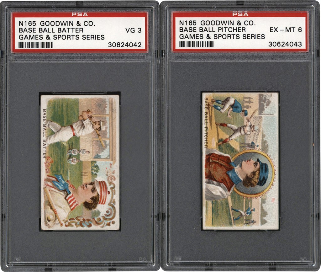 - Two 1889 N165 Goodwin & Co. PSA Baseball Cards
