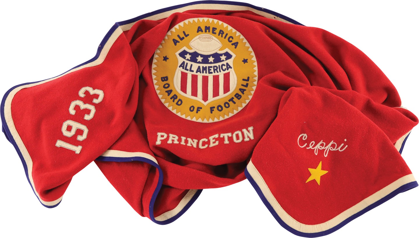 - 1933 Charles Ceppi Princeton Tigers All-America Football Blanket