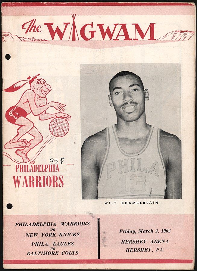 Lot Detail - 1962 Wilt Chamberlain 100-Point Game Ticket Stub From  Philadelphia Warriors vs. New York Knicks on 3/2/62! (PSA AUTHENTIC)