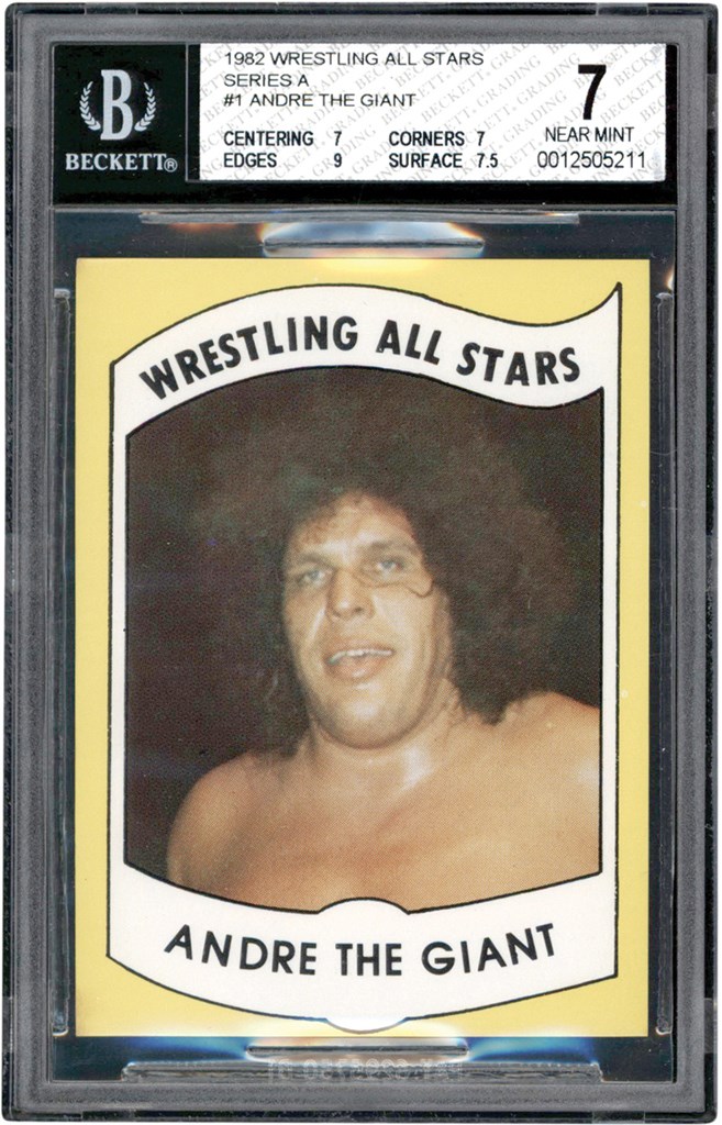 1982 Wrestling All-Stars Series A #1 Andre The Giant Card BGS NM 7