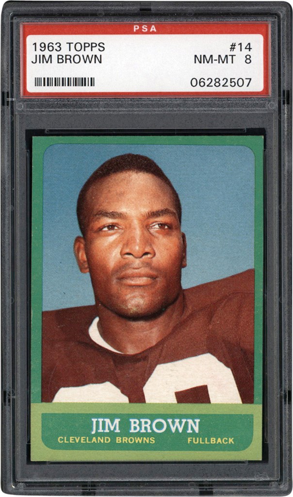 1963 Topps Football #14 Jim Brown PSA NM-MT 8