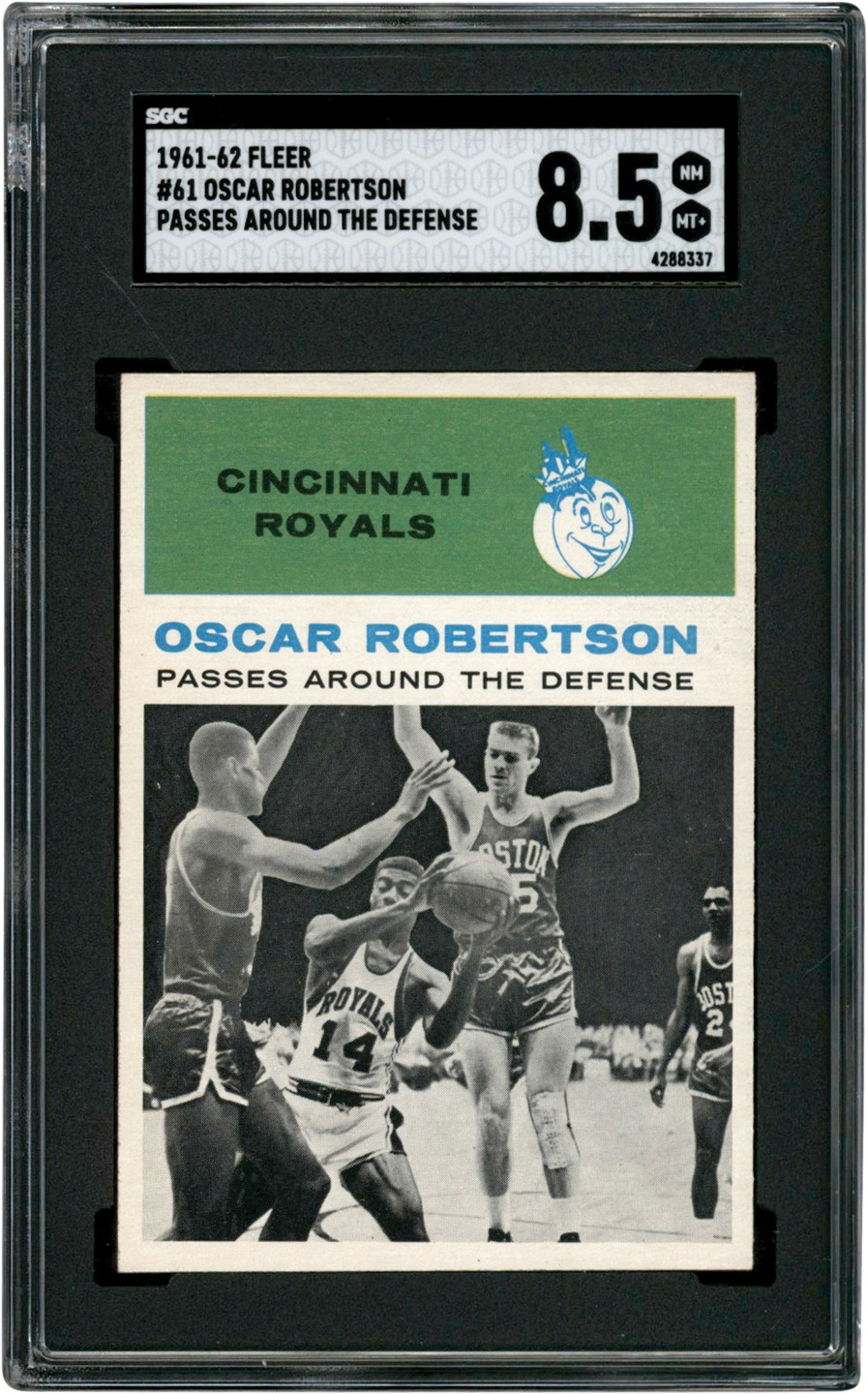 1961 Fleer Basketball #61 Oscar Robertson IA Card SGC NM-MT+ 8.5