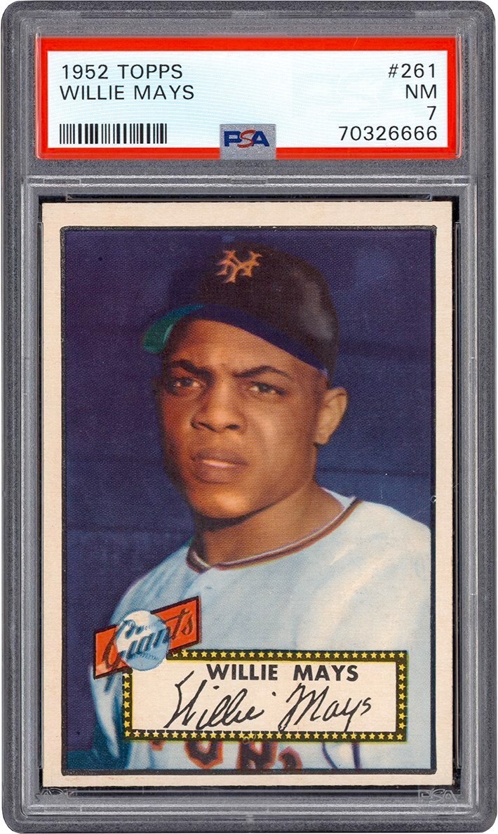 1952 Topps Baseball #261 Willie Mays Card PSA NM 7 - Newly Discovered Example