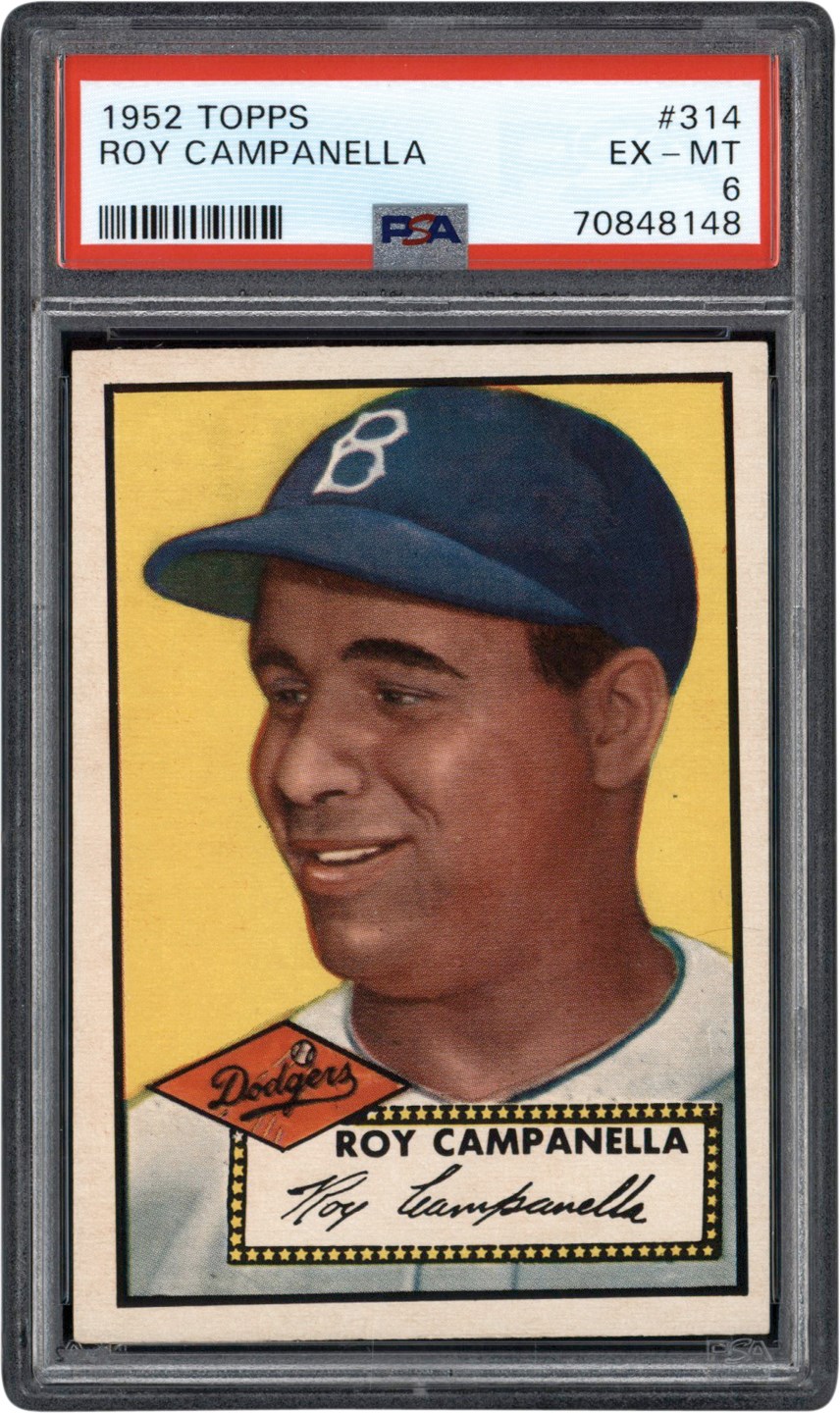1952 Topps #314 Roy Campanella PSA EX-MT 6 - Newly Discovered Example