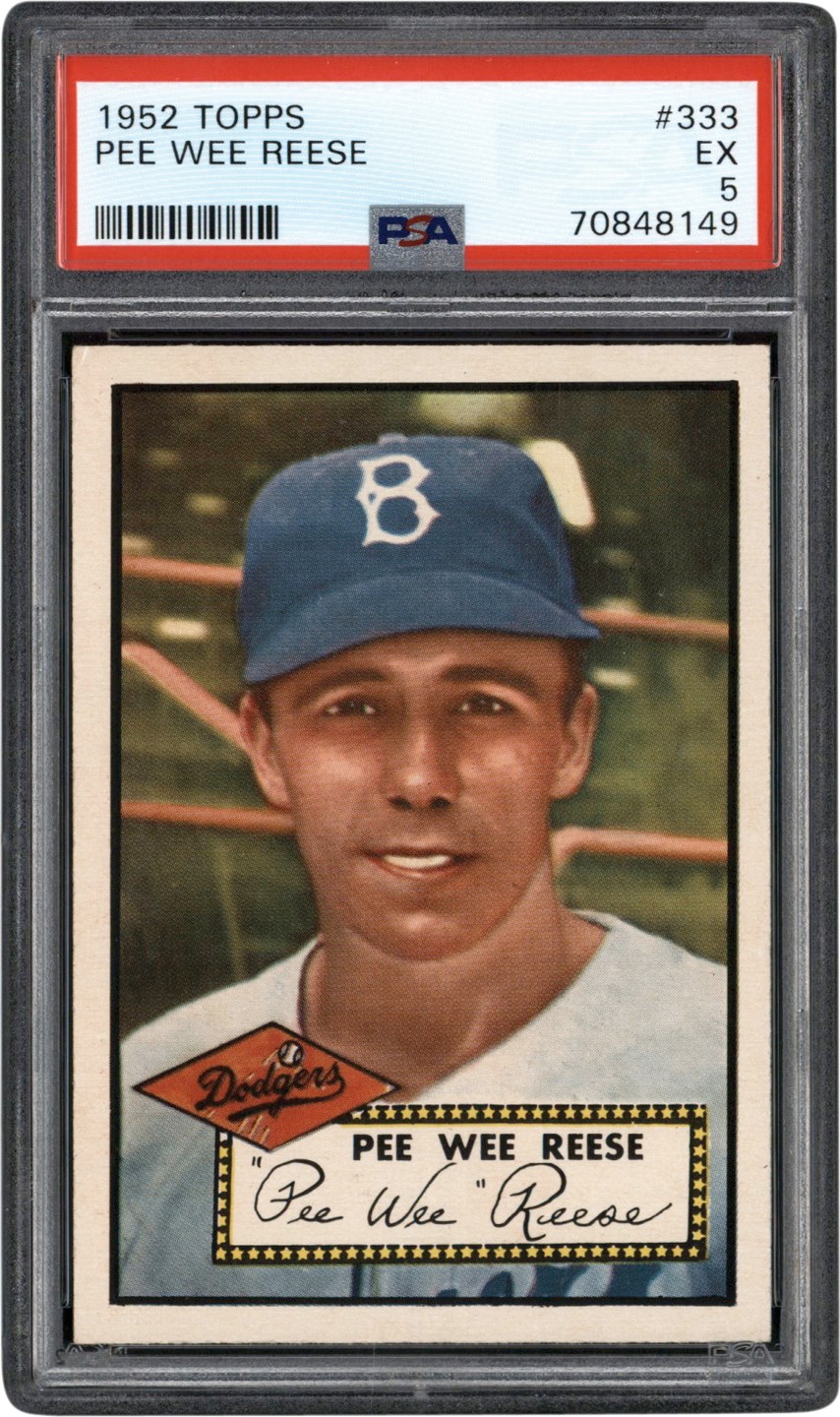 1952 Topps #333 Pee Wee Reese PSA EX 5 - Newly Discovered Example