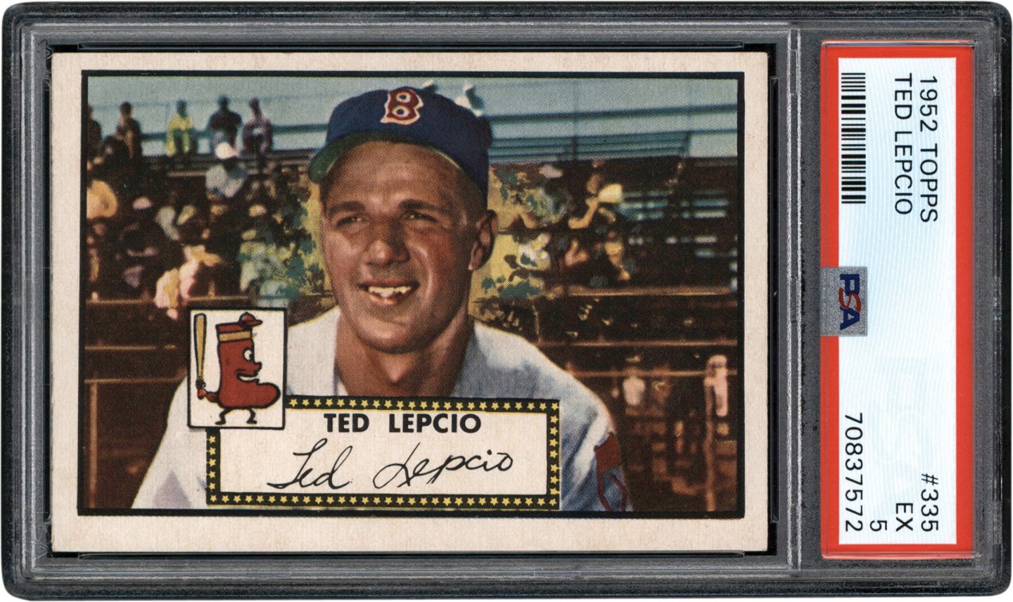 1952 Topps #335 Ted Lepcio PSA EX 5 - Newly Discovered Example