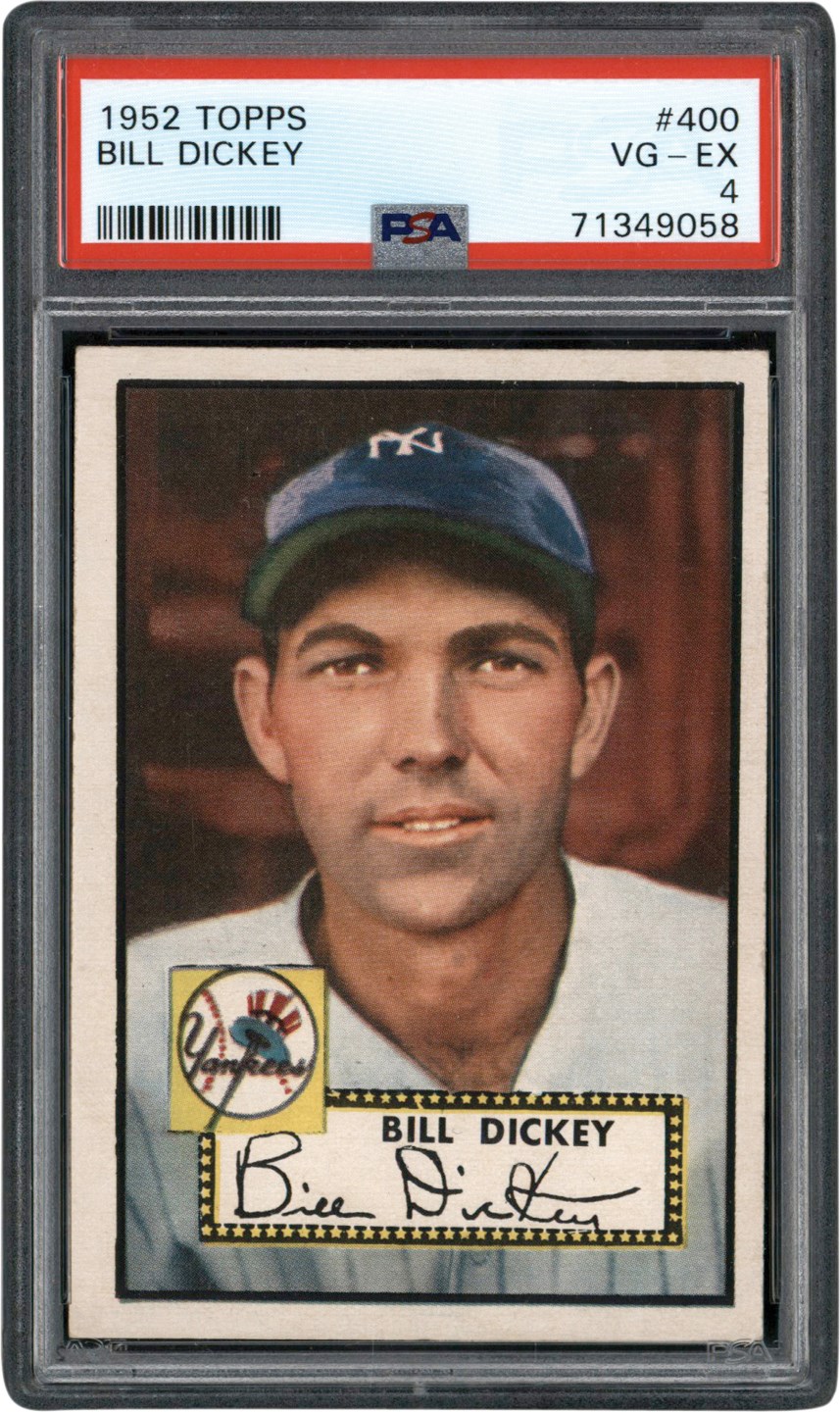1952 Topps #400 Bill Dickey PSA VG-EX 4 - Newly Discovered Example
