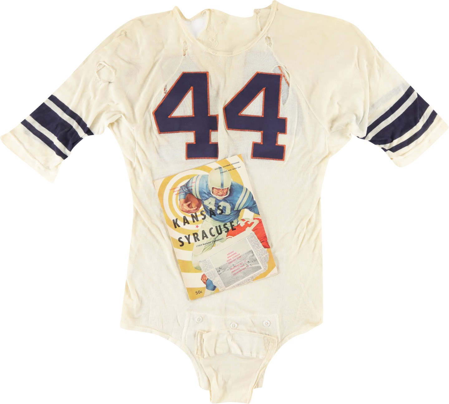 An Ernie Davis game jersey is up for auction