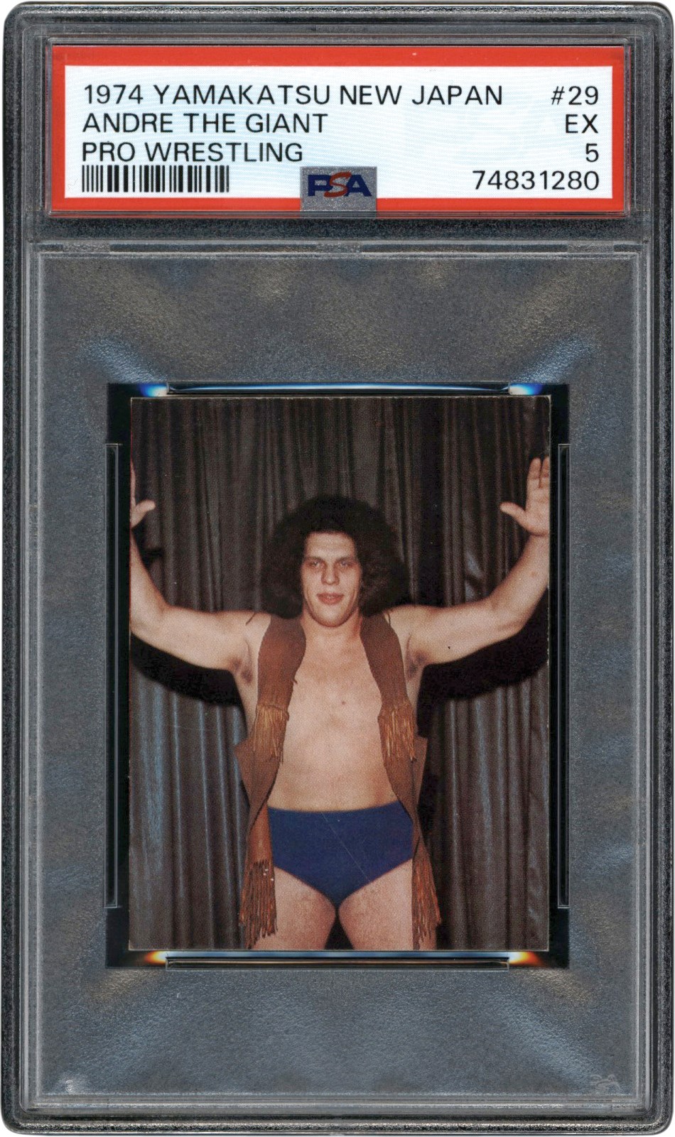 1974 Yamakatsu New Japan Wrestling #29 Andre The Giant Rookie PSA EX 5