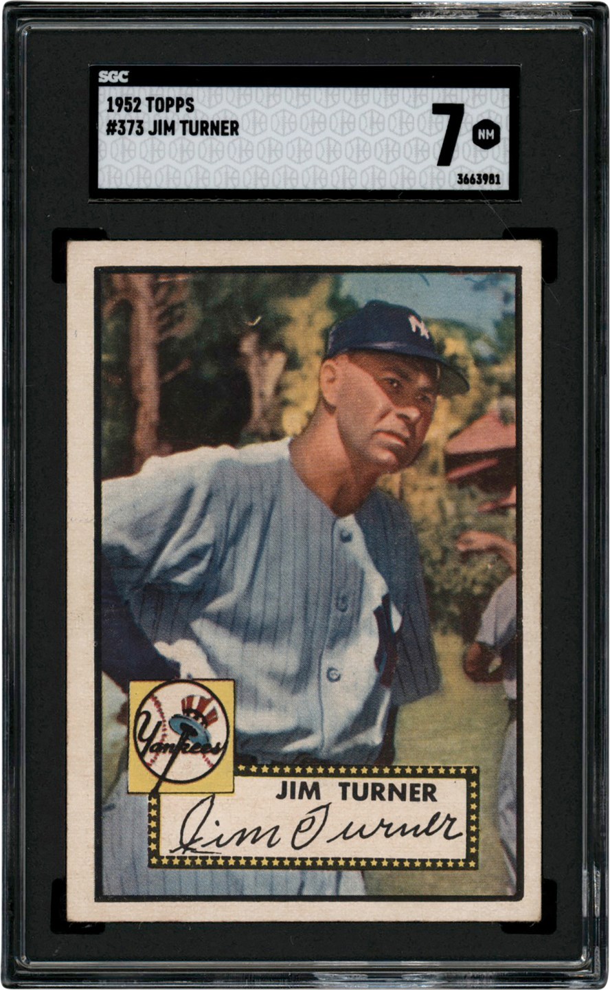 1952 Topps Baseball #373 Jim Turner SGC NM 7