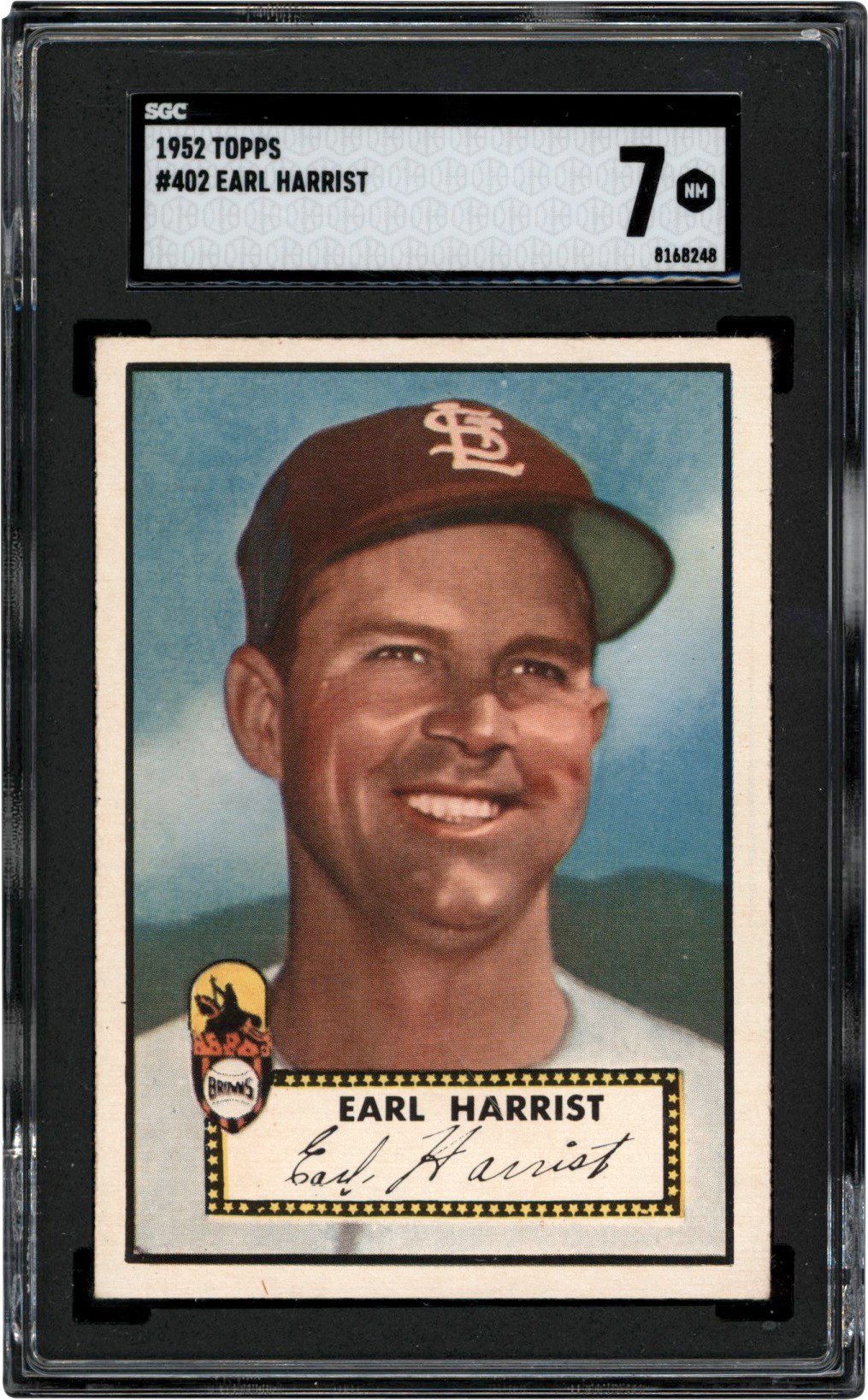 1952 Topps Baseball #402 Earl Harrist SGC NM 7