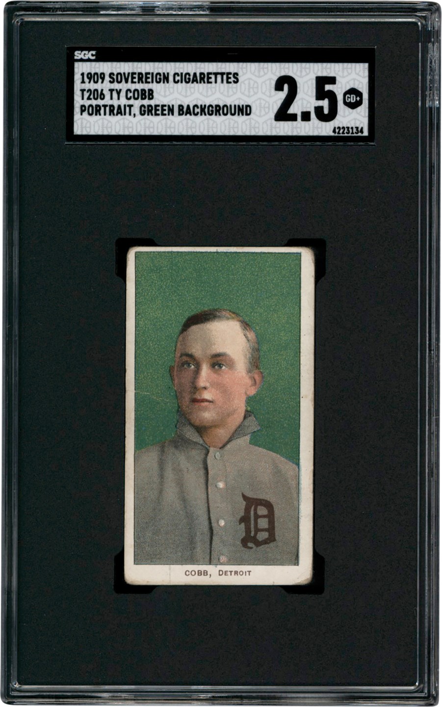 1909-1911 T206 Ty Cobb (Green Portrait) SGC GD+ 2.5 (Sovereign 150)